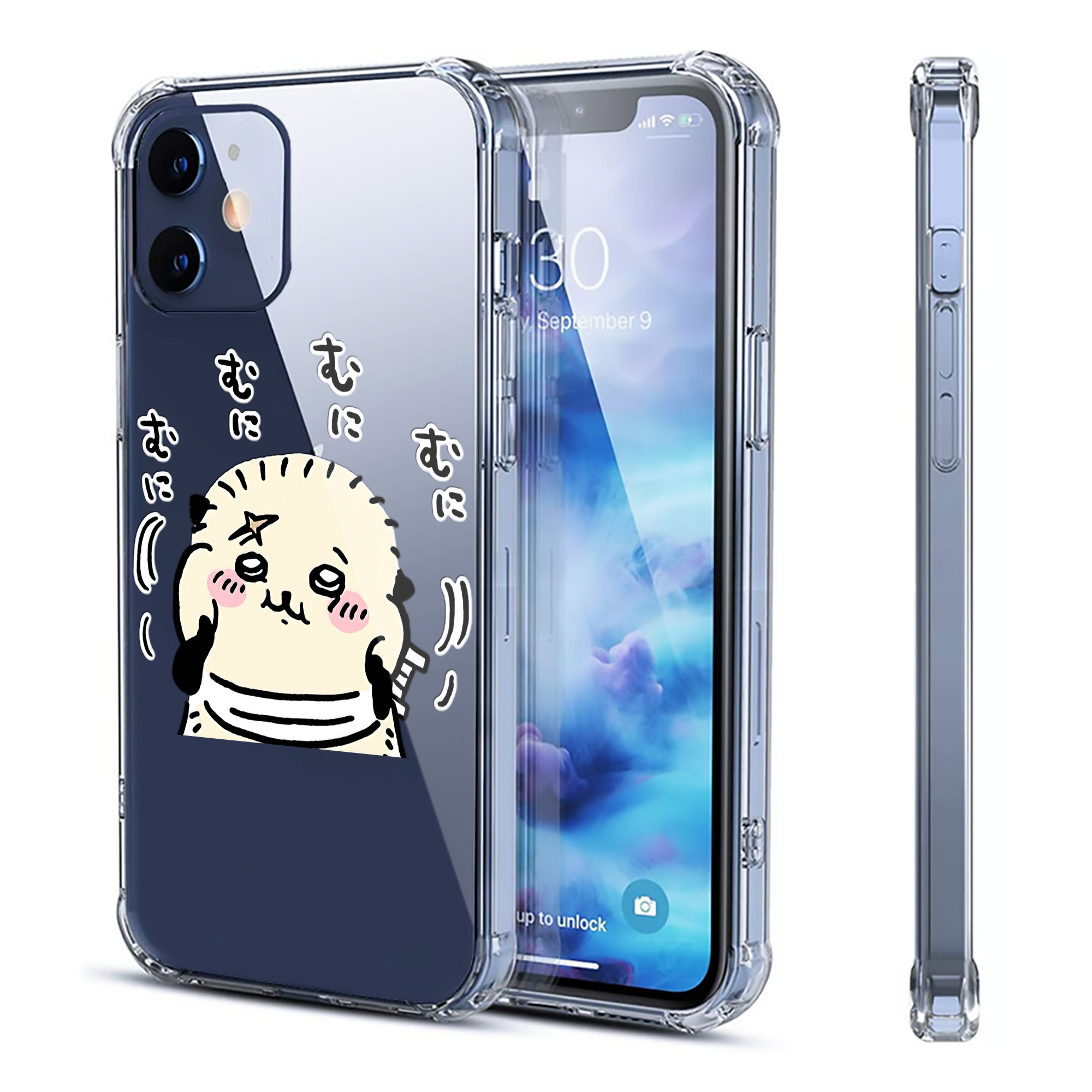（画像用） ちいかわ ラッコ Chii-kawa Sea otter 【iPhone 12シリーズ対応】透明スマホケース（クリアソフトケース）